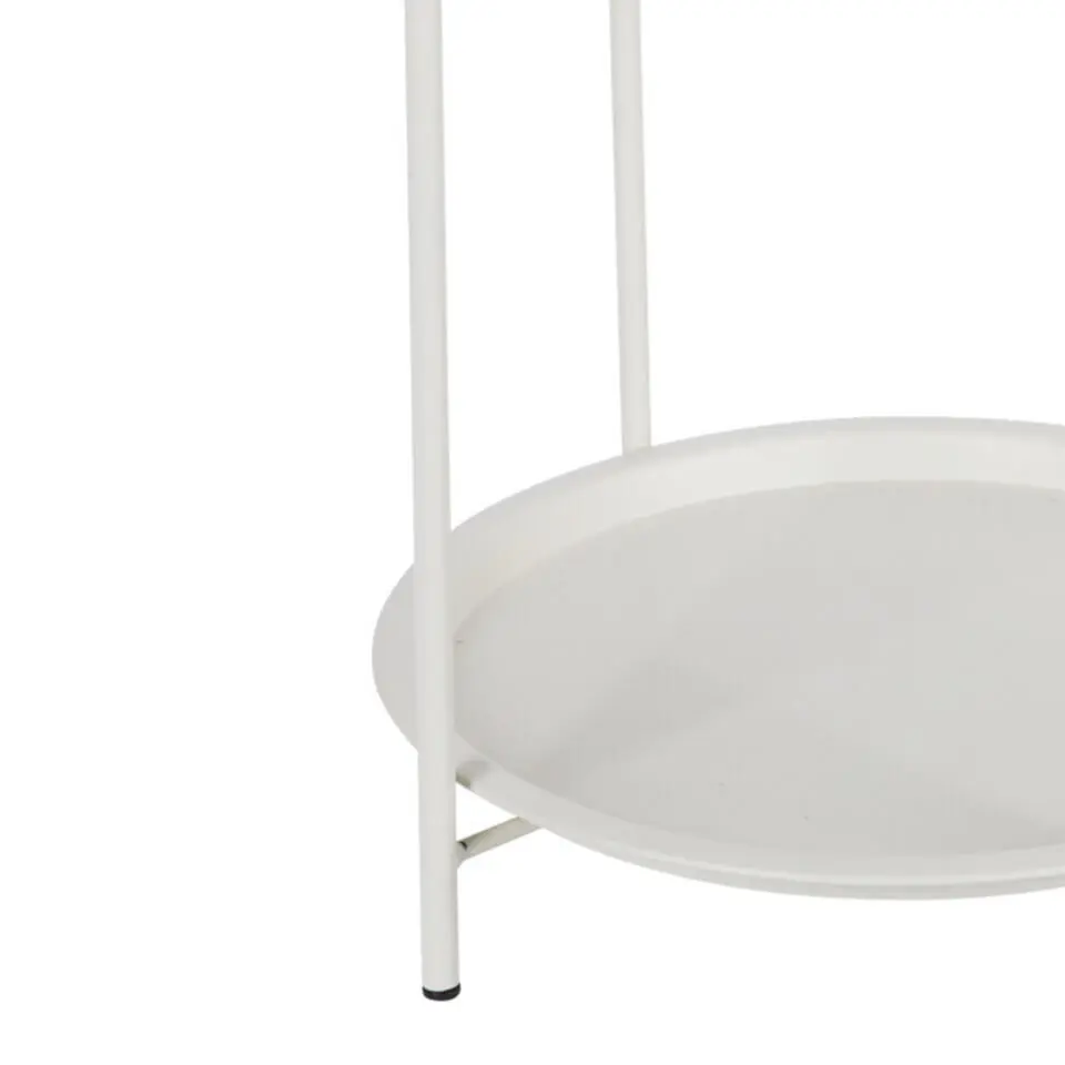 Home & Styling Bijzettafel 2 laags - wit - metaal - 40 x 66 cm