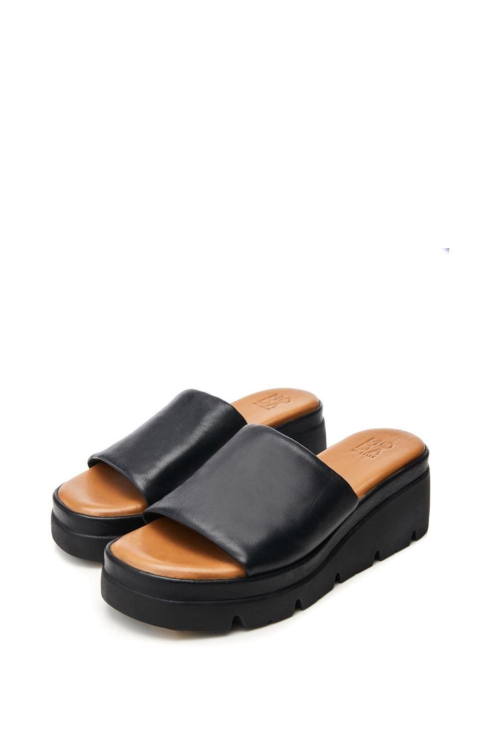 Moda In Pelle Namya' Leather Flatforms