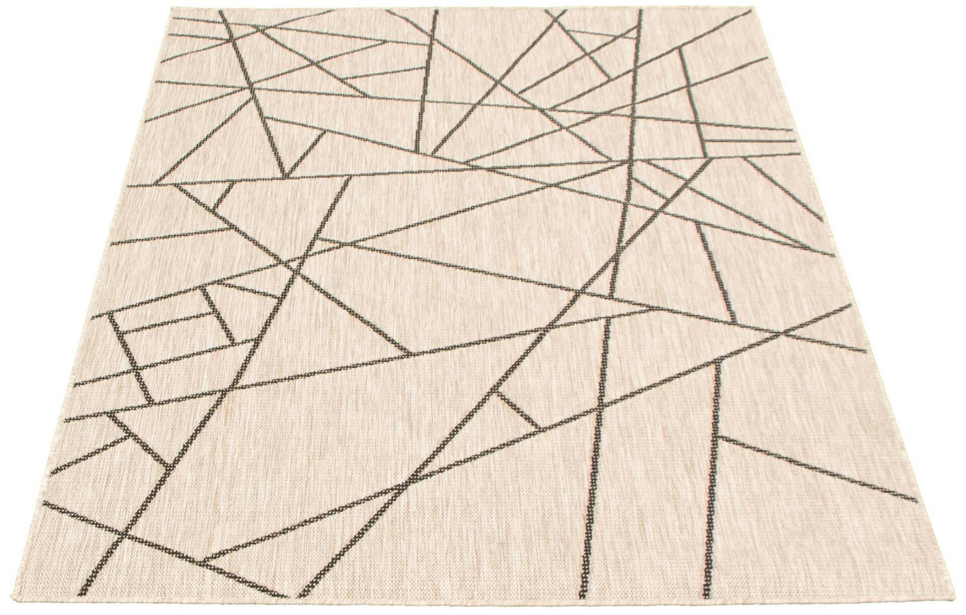 ECARPET Sisal Abstract Polypropylene Indoor Area Rug, Silver/Black, Assorted Sizes