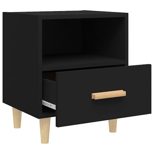 NNEVL Bedside Cabinets 2 pcs Black 40x35x47 cm