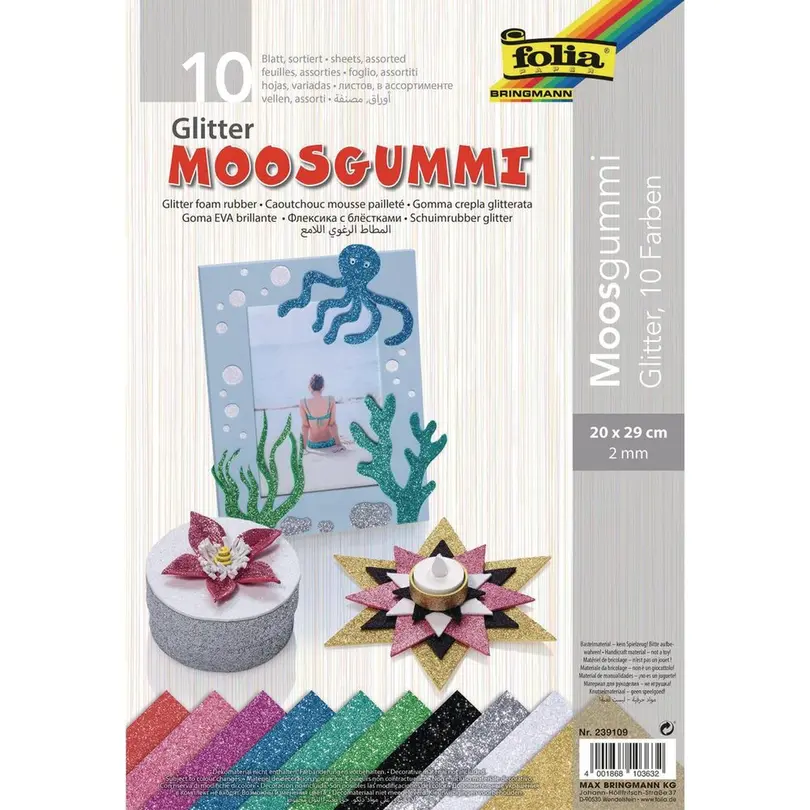 Bastelset 10-teilig Moosgummi-Set