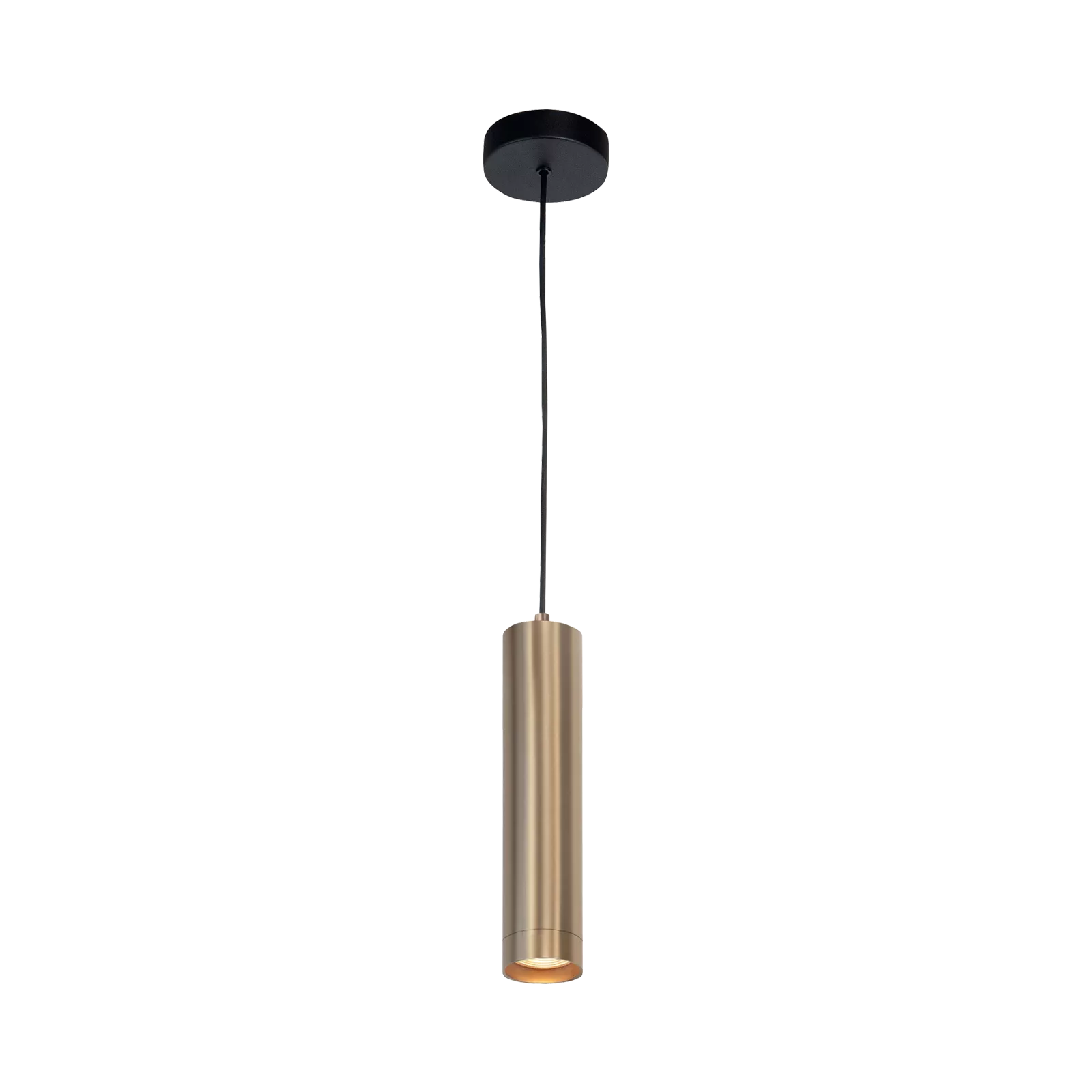 Highlight hanglamp Perugia - 1 lichts - 12 x 150  cm - zwart mat goud