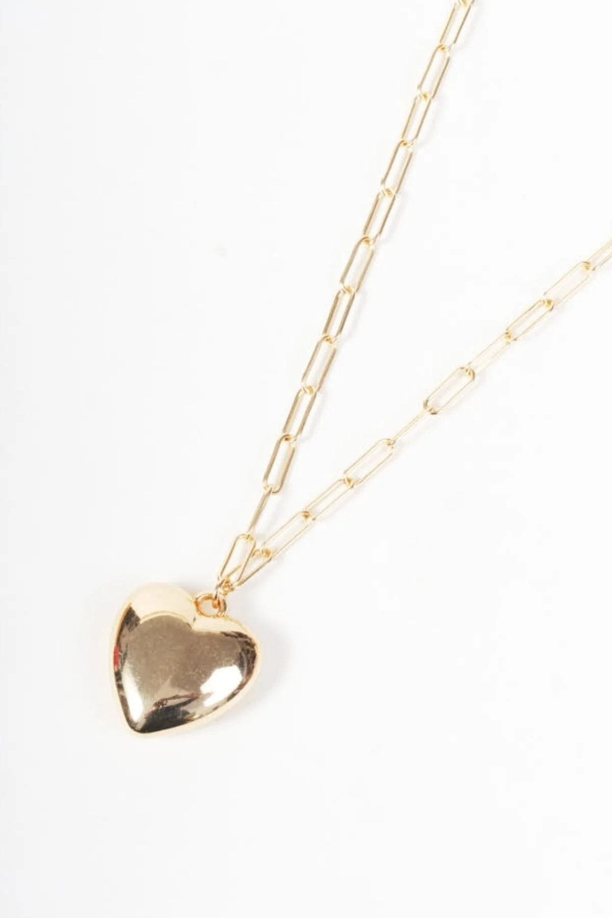 Gold Heart Pendant Necklace