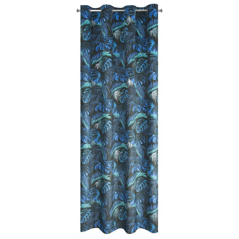Zasłona na przelotkach LAZUR 140x250 czarna   niebieska