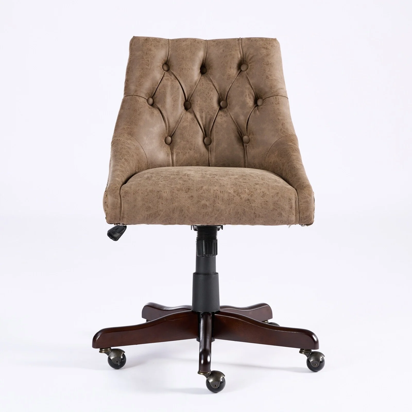 Sheepskin Home Office Chair with Lift, Swivel and Recline Functions