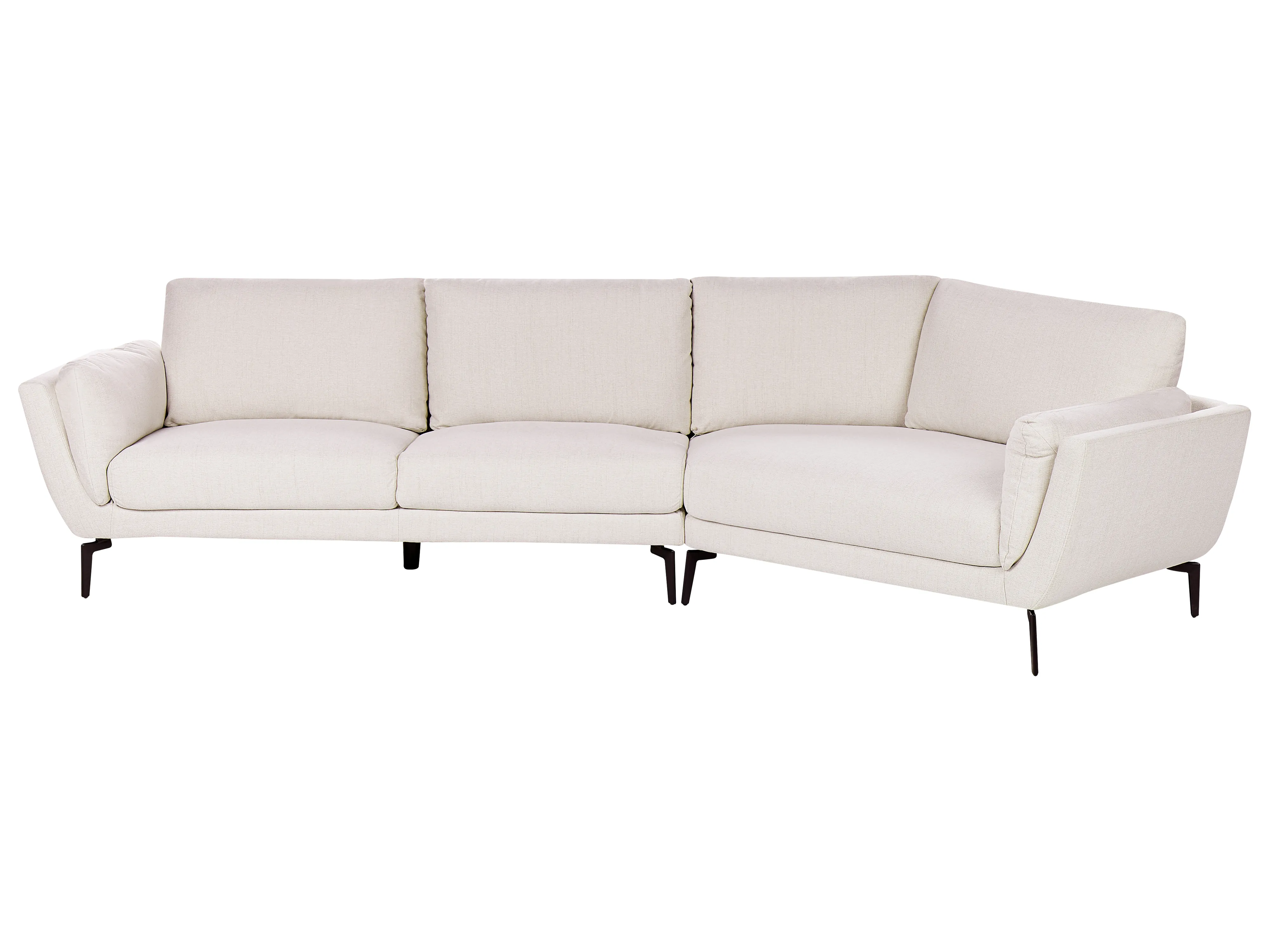 Sofa 3 Seater KANSSELI Fabric Light Beige