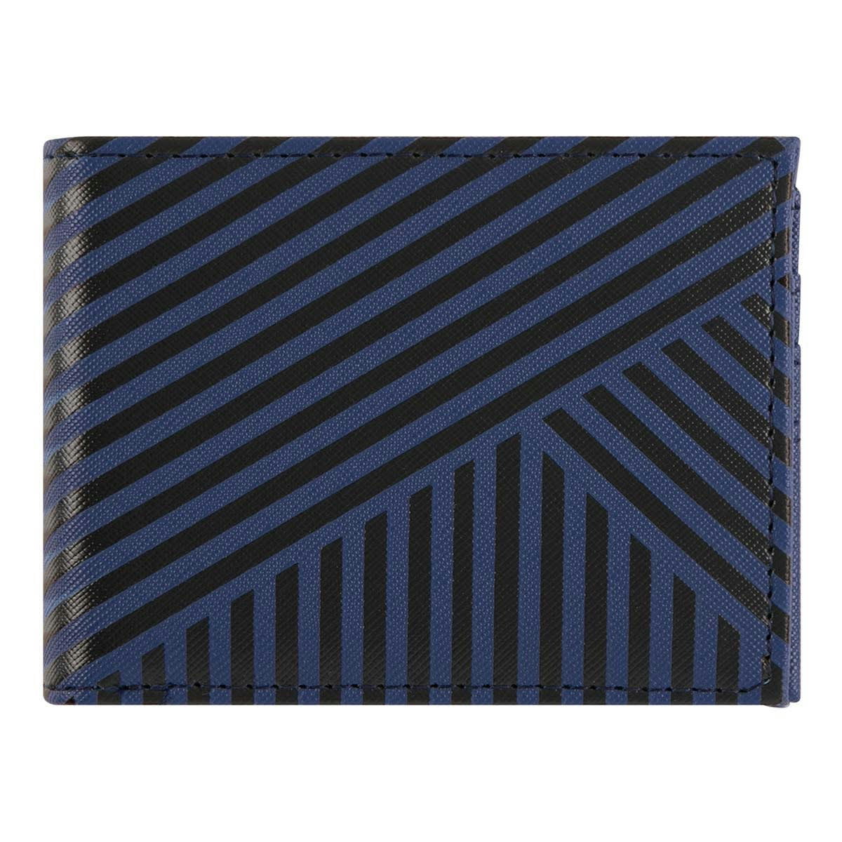 - Portefeuille Homme - Rayures Bleu Marine Et Noires