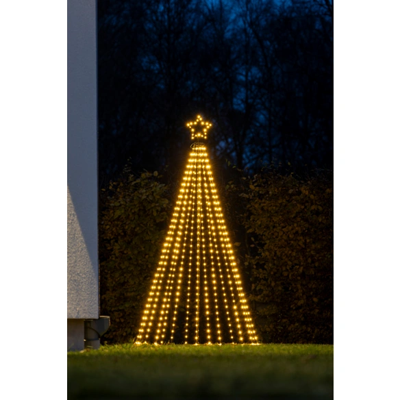LED-Tannenbaum, LxH: 78x180 cm, bernsteinfarben, schwarz