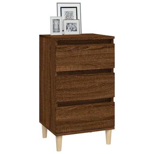 NNEVL Bedside Cabinet Brown Oak 40x35x70 cm Engineered Wood