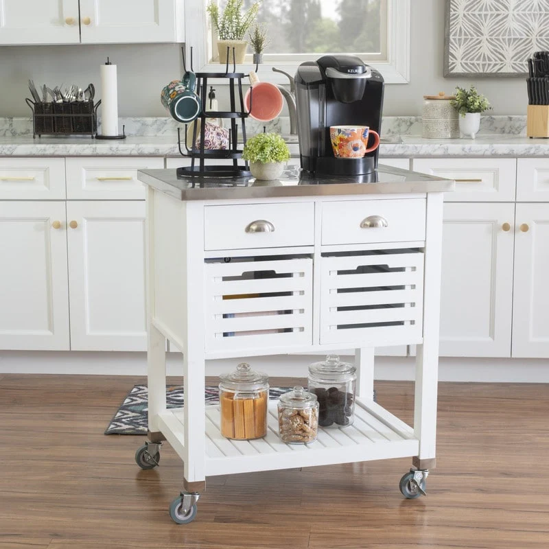 Eileen Rolling Kitchen Cart with Storage