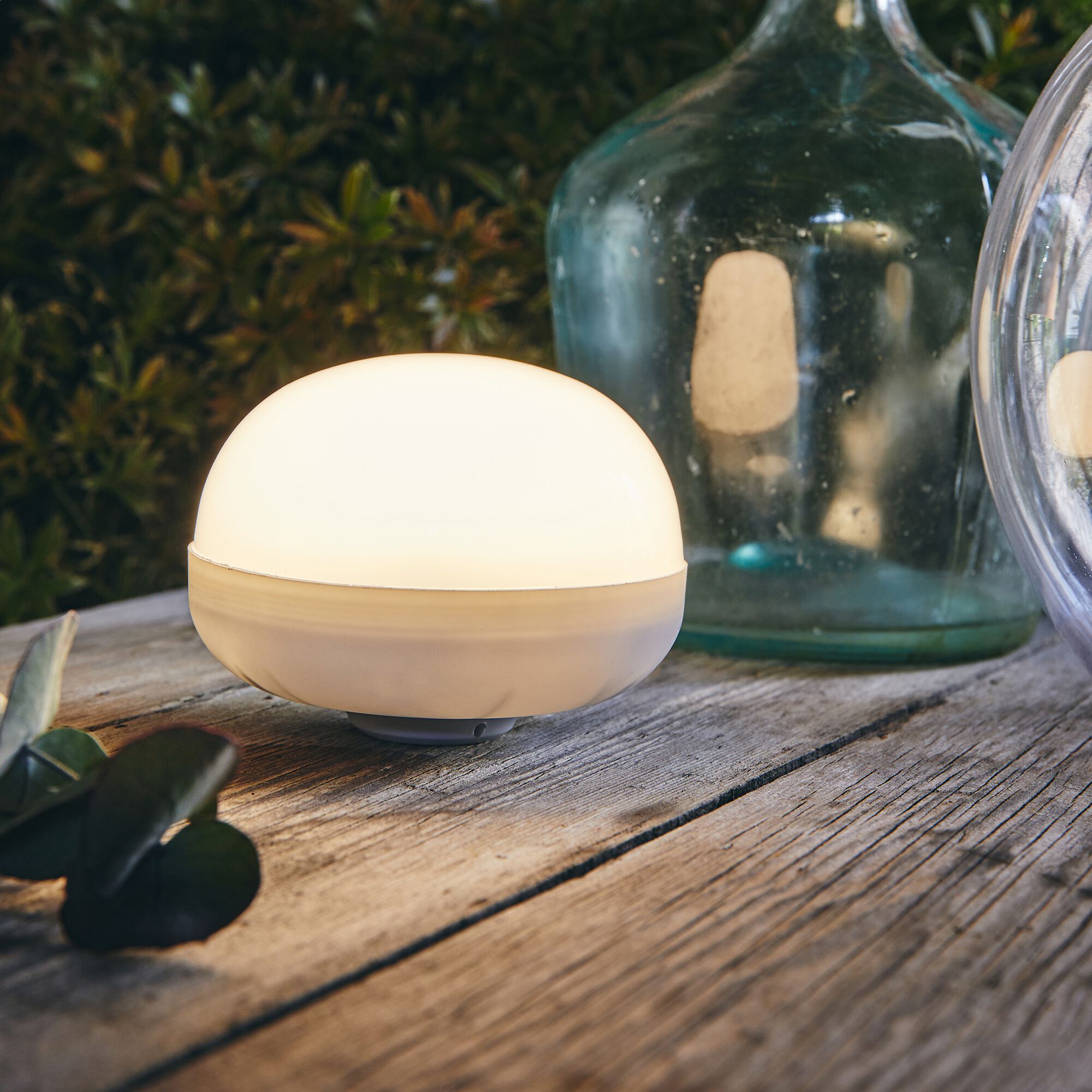 CHERRY - Ampoule d'extérieur rechargeable H12xD11cm - blanc