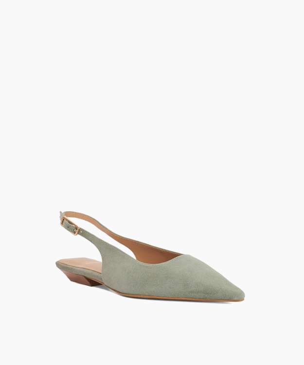 Hostess Sage - Suede Sling Backs
