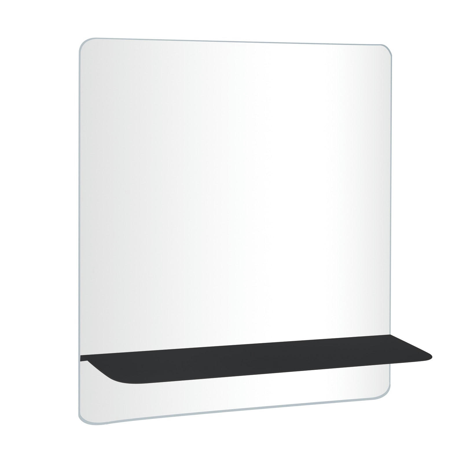 - Miroir rectangulaire 60 x 70 cm SORRENTO avec tablette noire