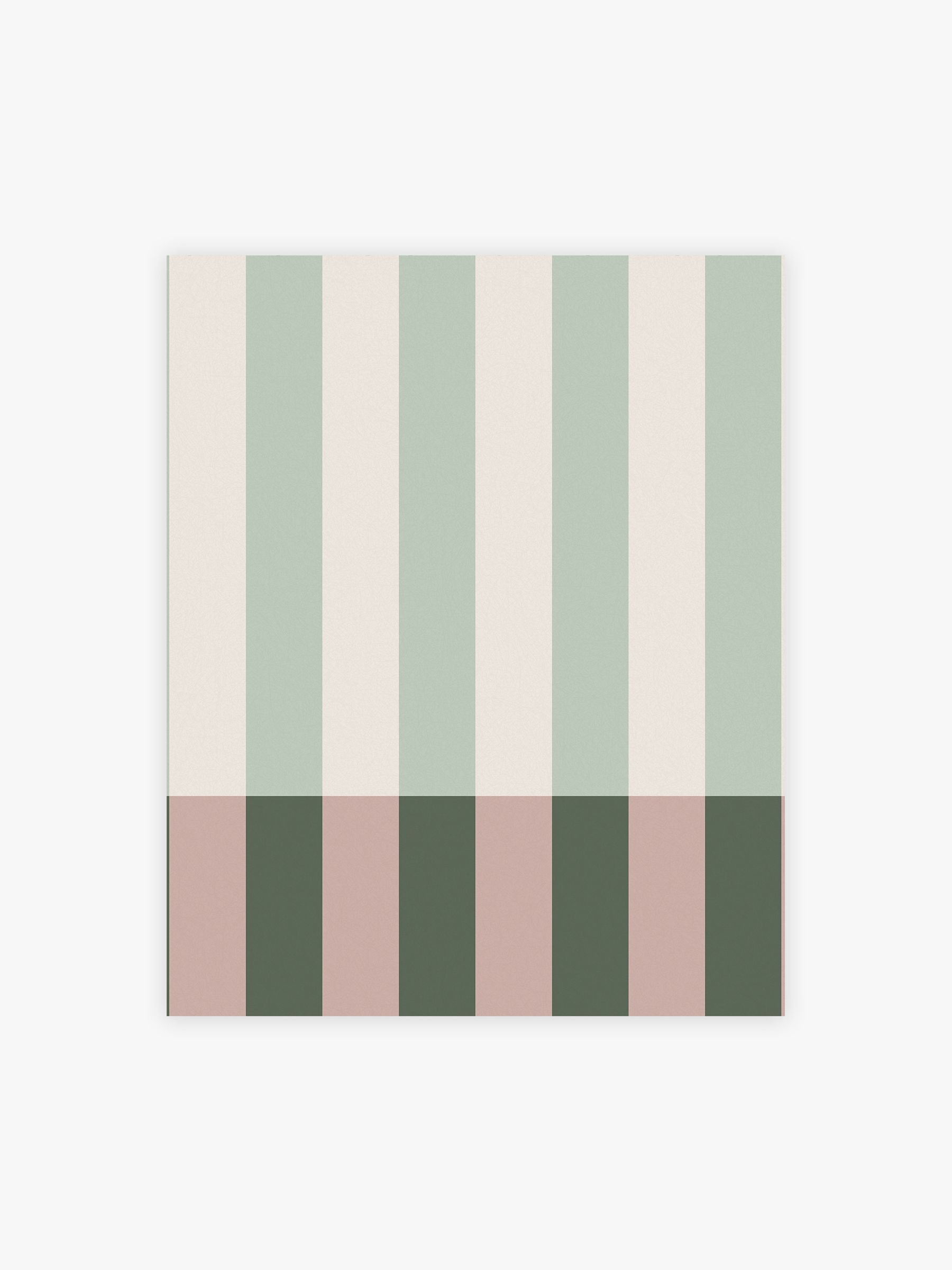 Terri 10M Wallpaper in Green and Blush