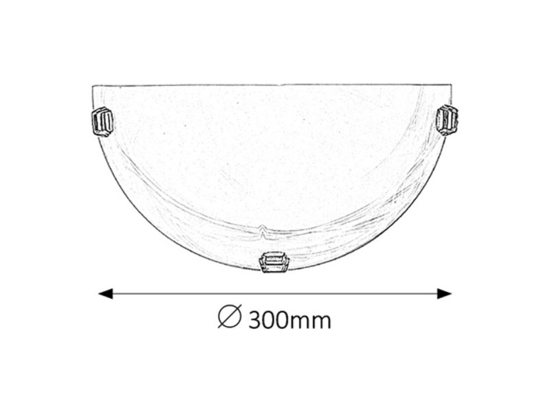 Kinkiet biały Alabastro 1xE27x60W wym:30x30x30cm IP20 Rabalux
