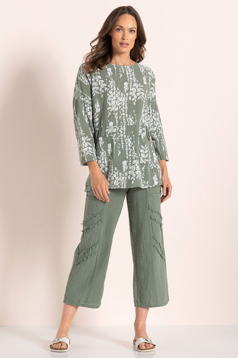 Klass. Printed Oversized Cotton Top