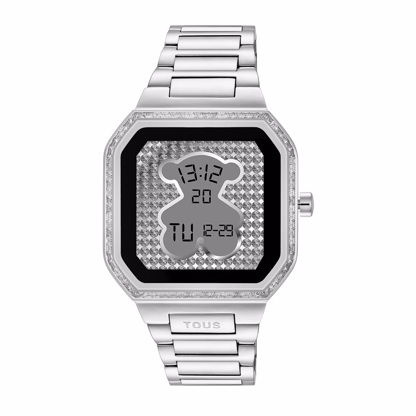 Reloj smartwatch con brazalete de acero con zirconitas B-Connect