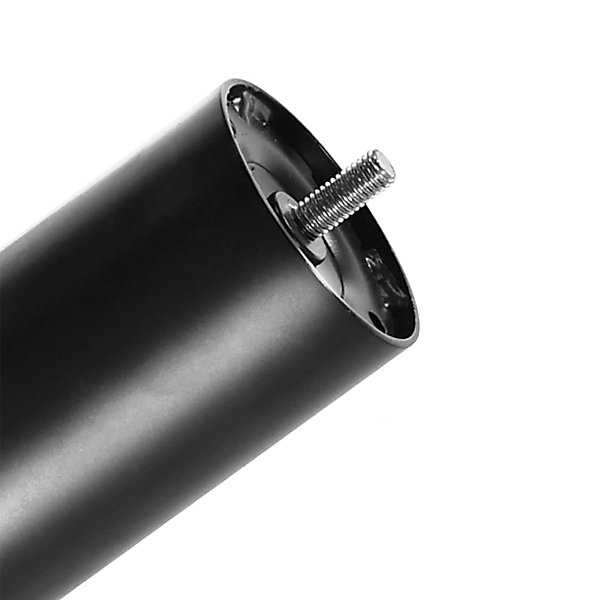 Lot de 4 pieds de lit à visser pour sommier tapissier couleurnoir - Hauteur 40 cm x diamètre 5 cm, pas de vis de 10 mm