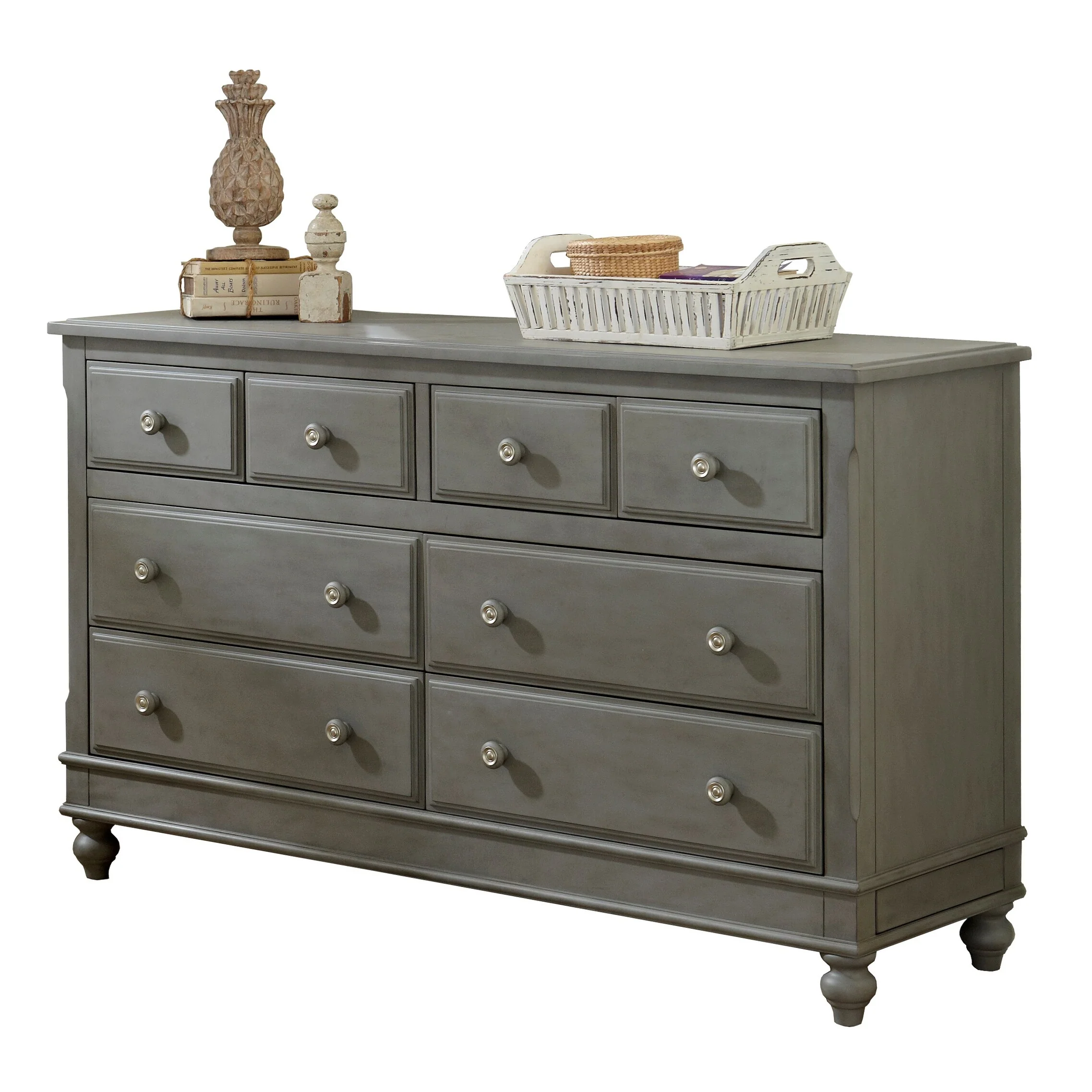 Hillsdale Kids and Teen Lake House Wood 8-Drawer Dresser, Stone