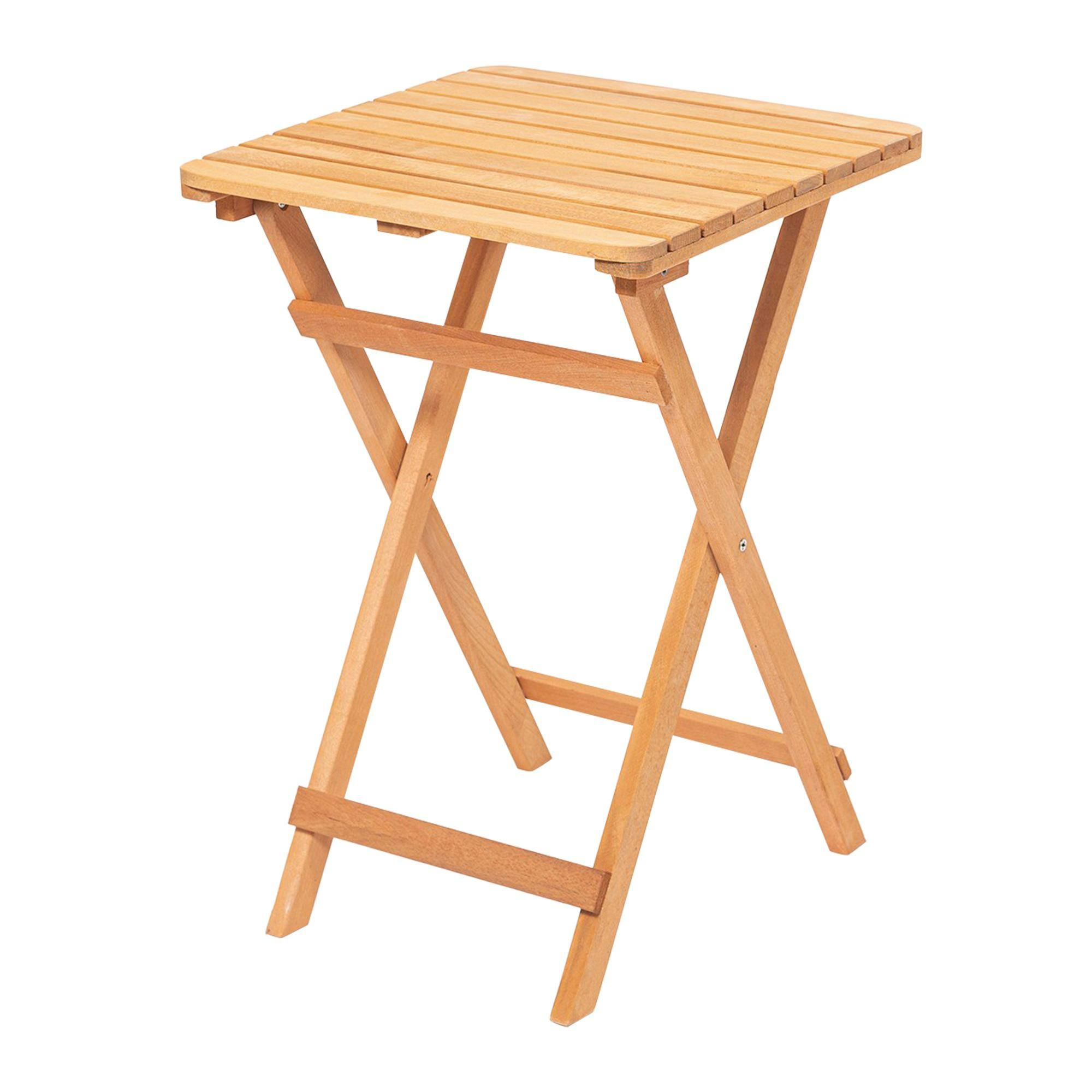 Petite table de jardin pliante en bois 60 cm SORA