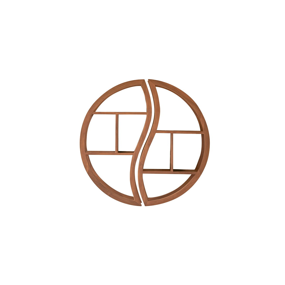 Tikamoon - Ying Yang - Wandplank van massief teakhout