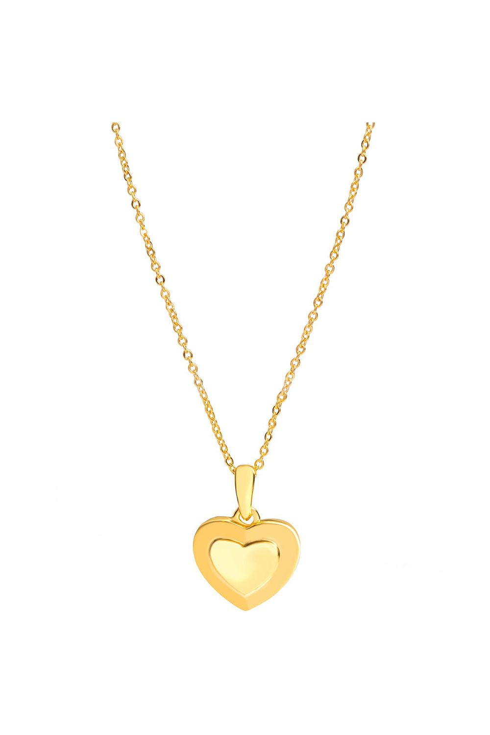 Pure Luxuries London Gift Packaged 'Sumner' 18ct Yellow Gold Plated 925 Silver Heart Pendant Necklace