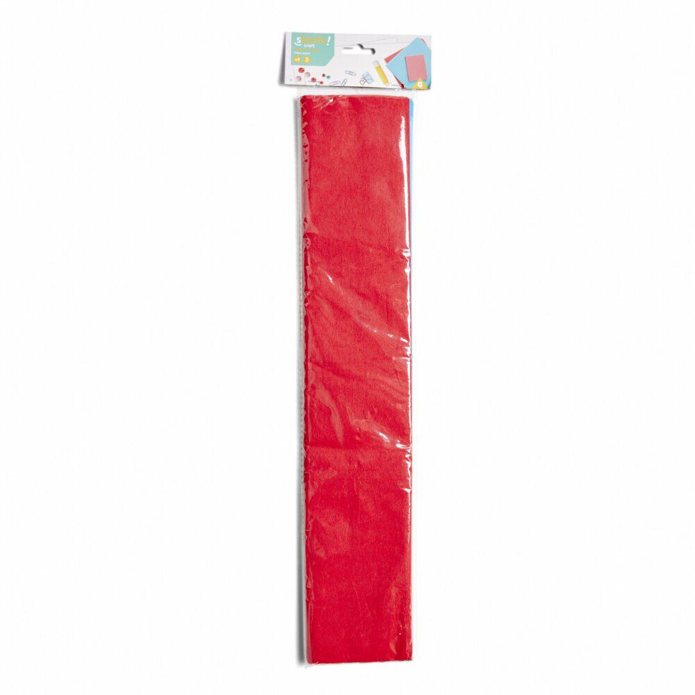 Rouleau de papier crépon couleur unie L10xl0,5m (5 modèles)