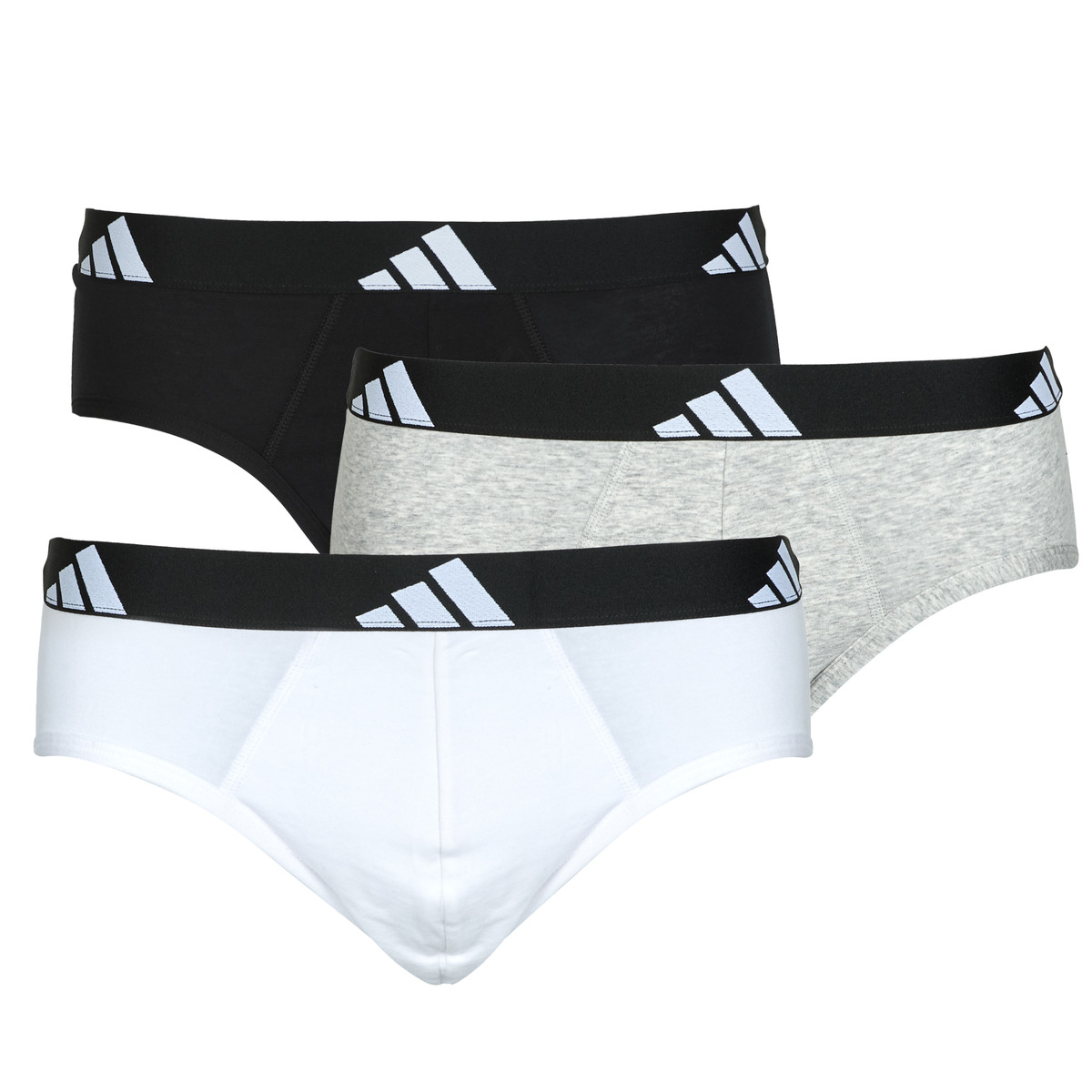 adidas - ACTIVE FLEX COTTON Pack de 3 - White / Grey / Black