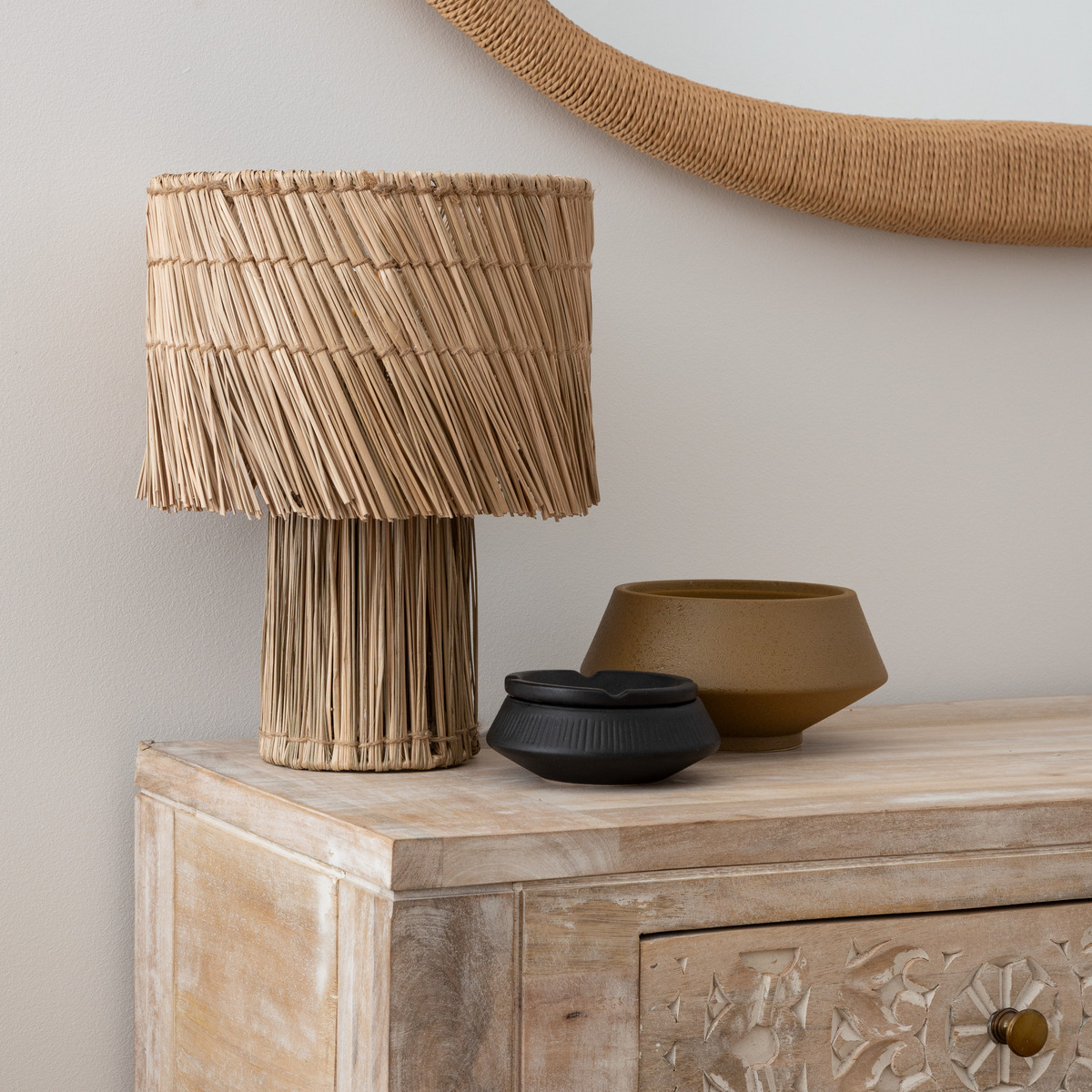 Table lamp "Yoni" Reed, H.34 cm