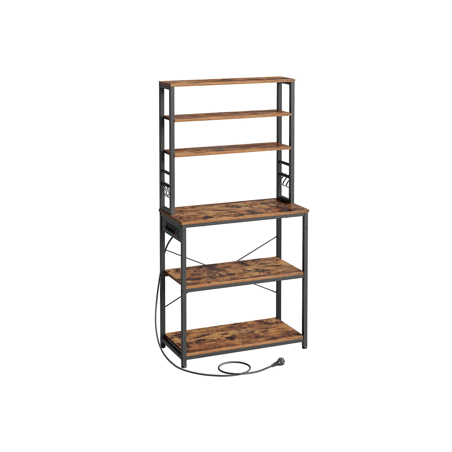 Étagère de cuisine avec prises pour appareils et accessoires