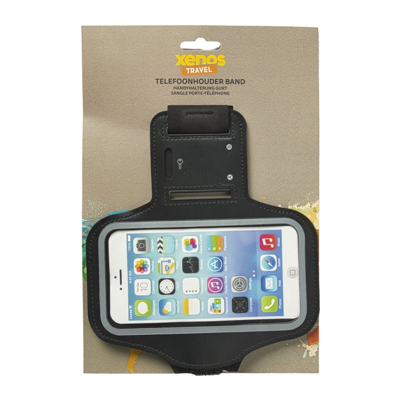 Telefoonhouder band - zwart