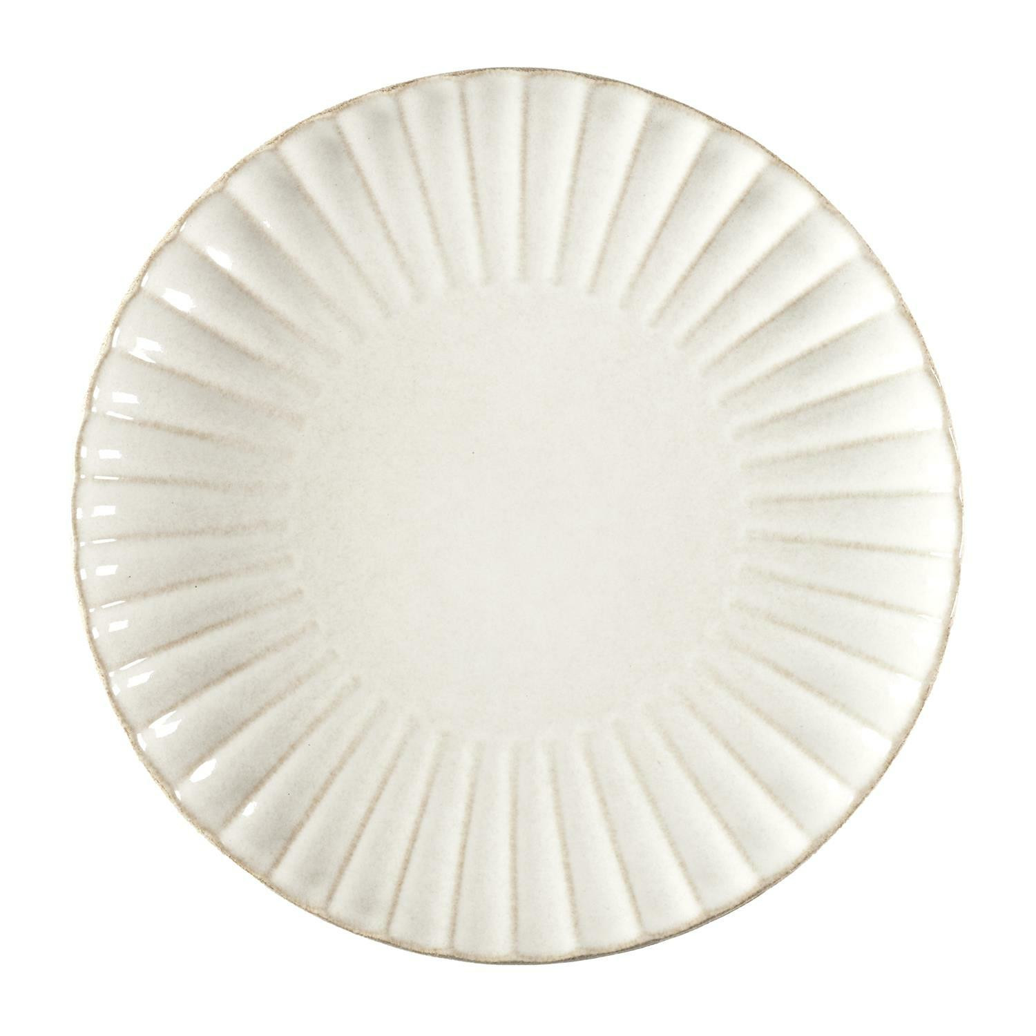 Duży Talerz Eden 27cm Kremowy Porcelanowy