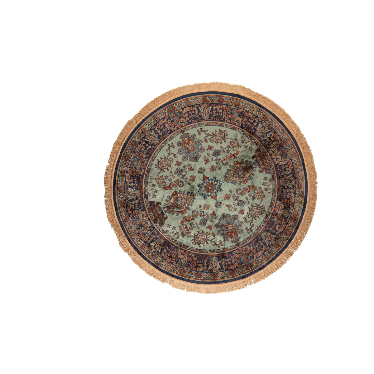 Housecraft Living Raz vloerkleed -rond -200 cm -Perzisch/ Oosters Motief -Groen