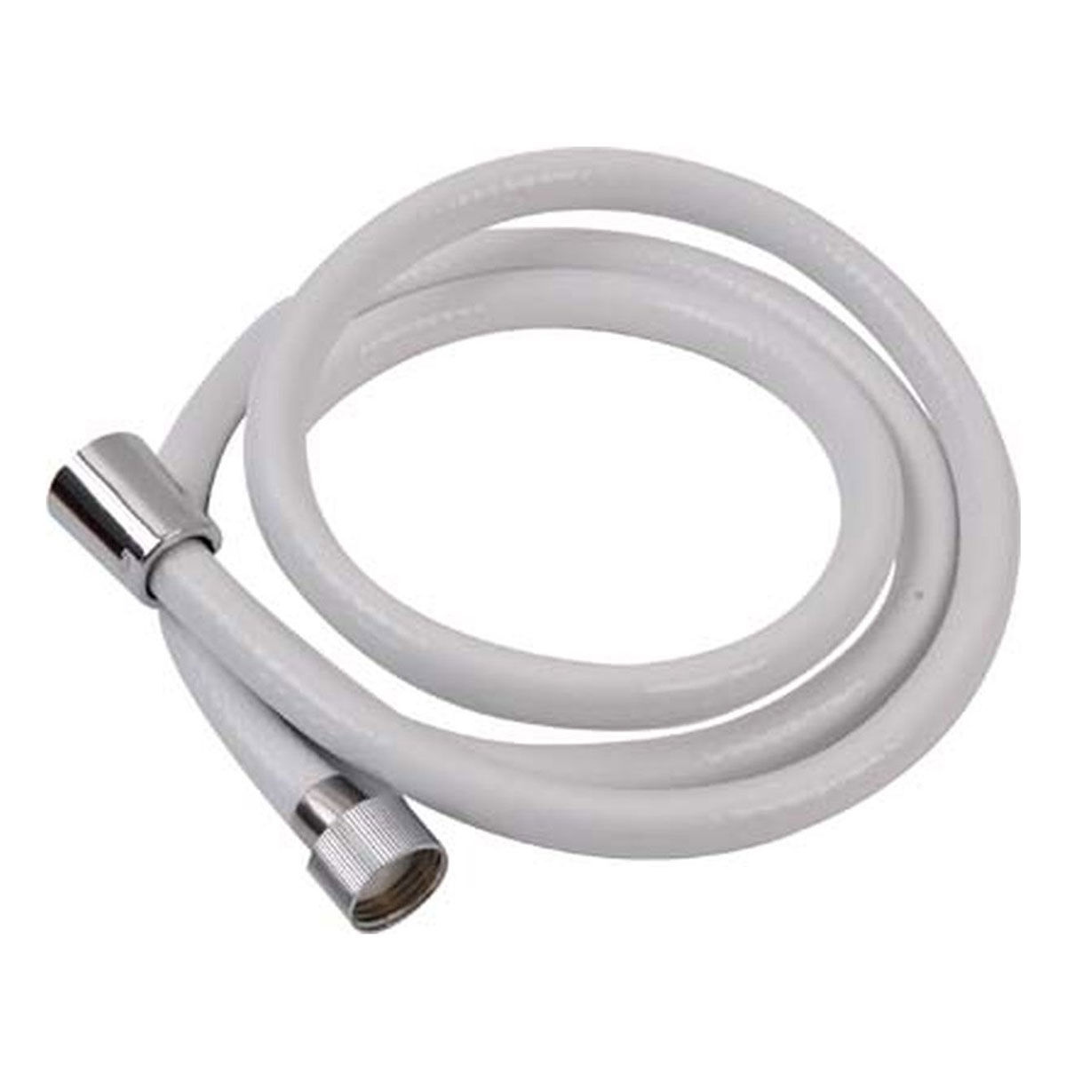 Mangueira chuveiro flexível branco em pvc 200cm