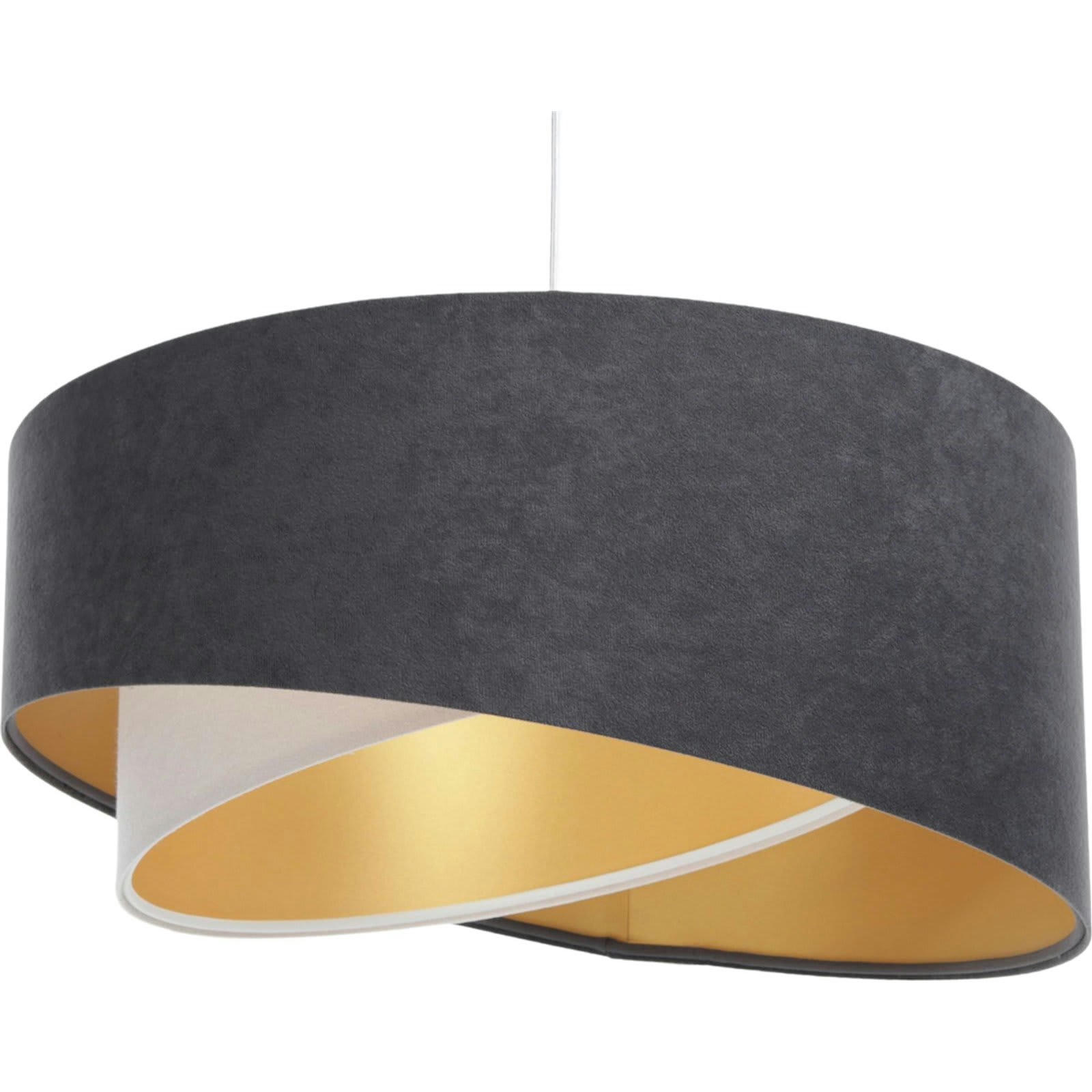 GALAXY ECO - Suspension Tissu Gris 45x45x21 cm