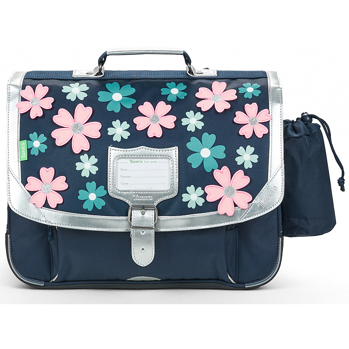 Tann's - HORTENSE CARTABLE 38CM POCHE GOURDE - Marine / Pink
