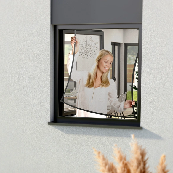 Insektenschutz, IS Fenster 'Pop-Up Screen' 100x120cm, anthrazit