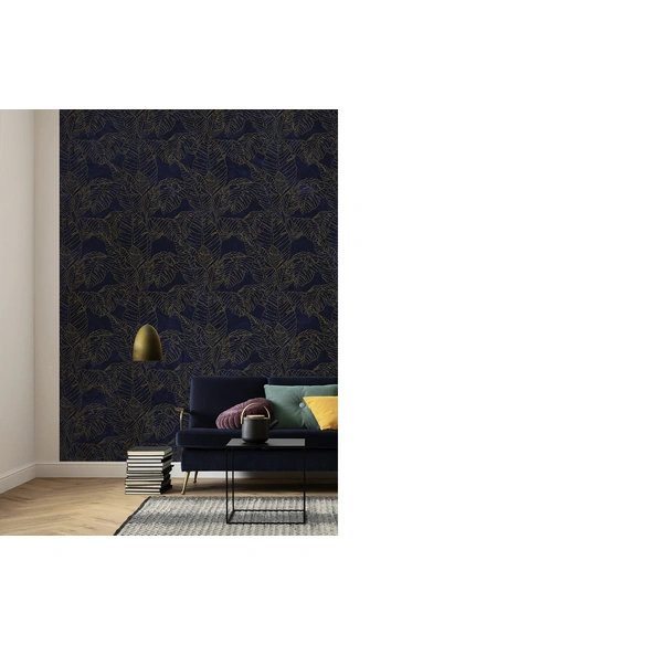 Vliestapete »Feuille dOr«, Breite 200 cm, seidenmatt
