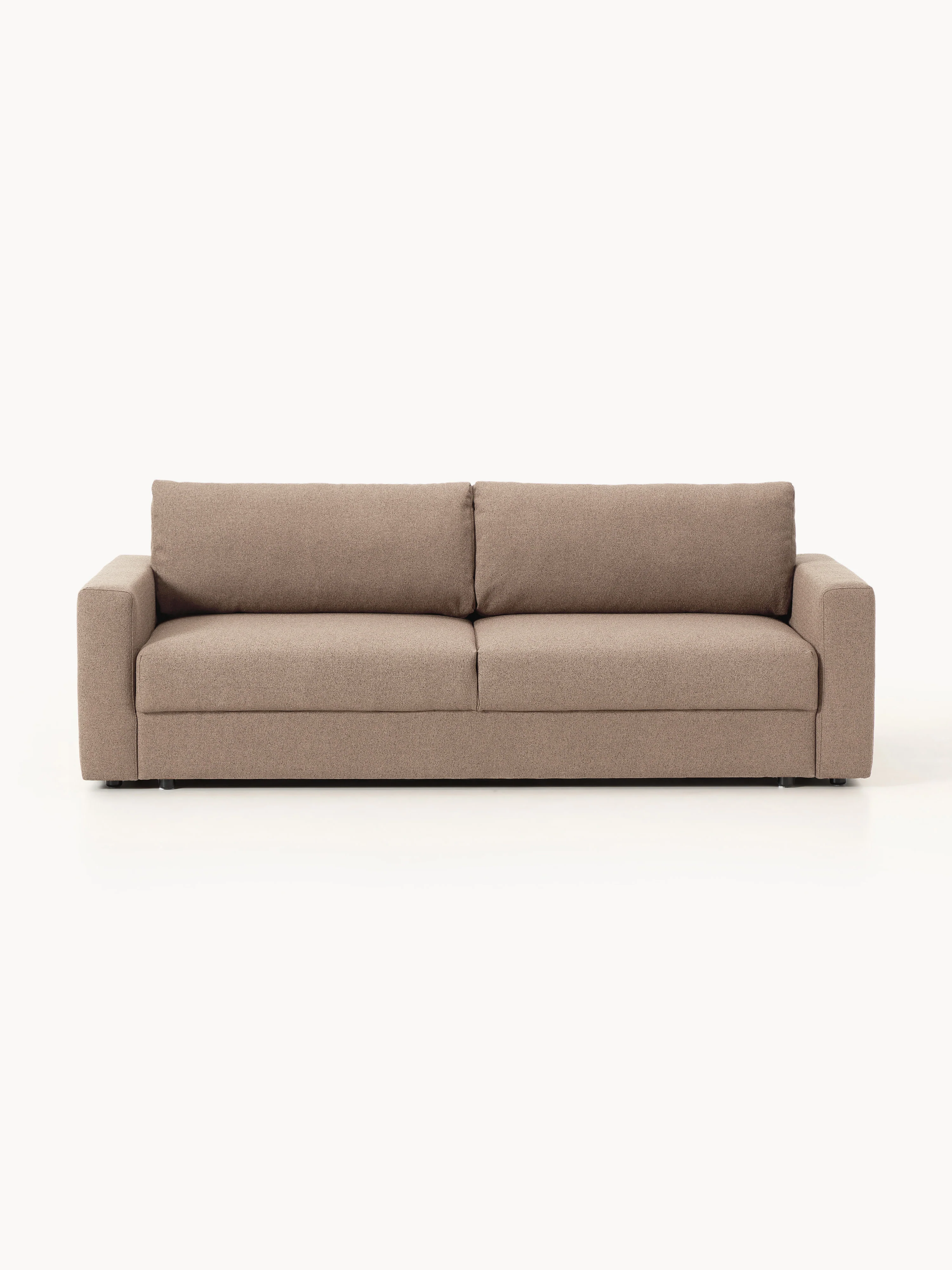 Bouclé-Schlafsofa Tasha (3-Sitzer) mit Stauraum