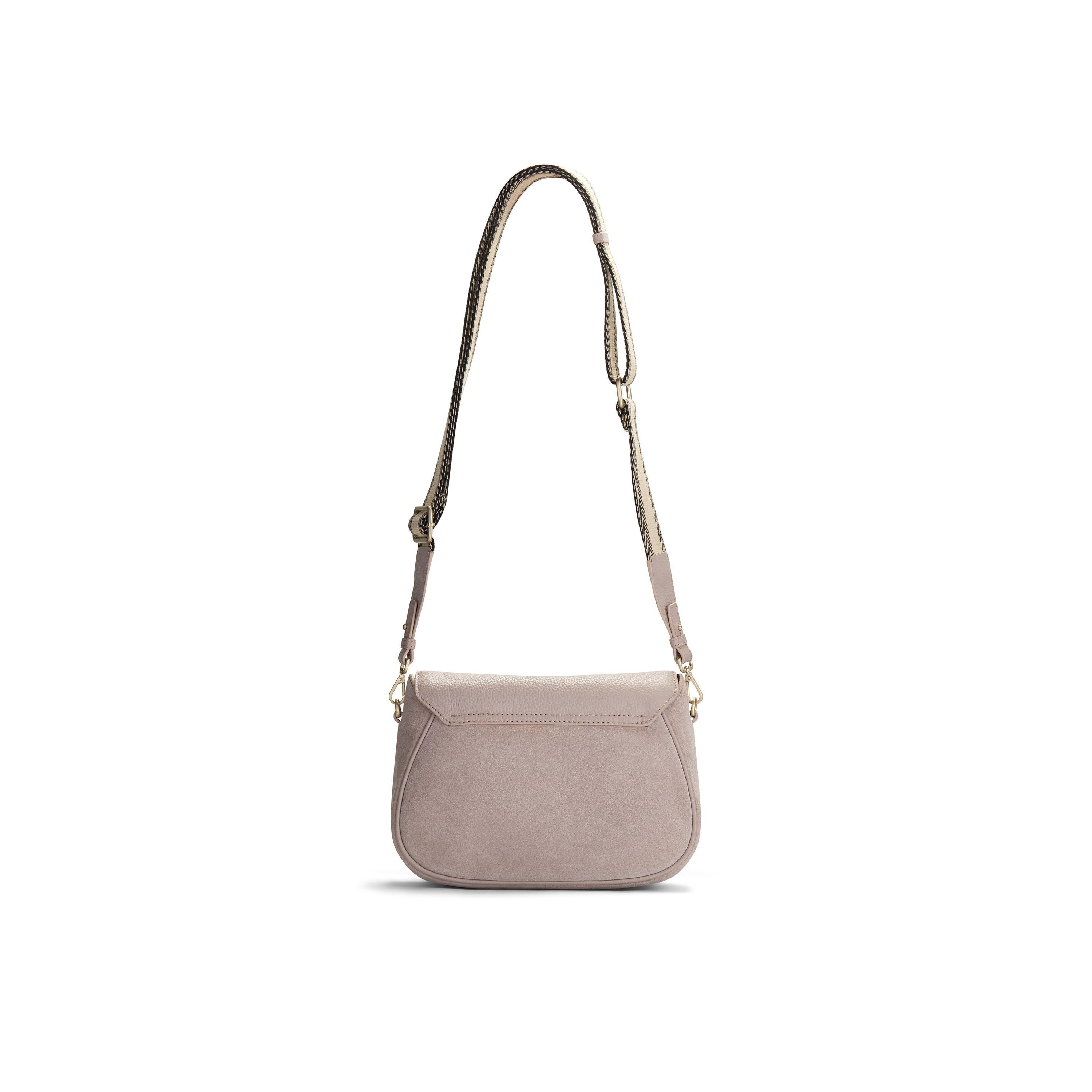 Clarks Utility Saddle Taupe Suede Shoulder Bag,Cross Body Bag