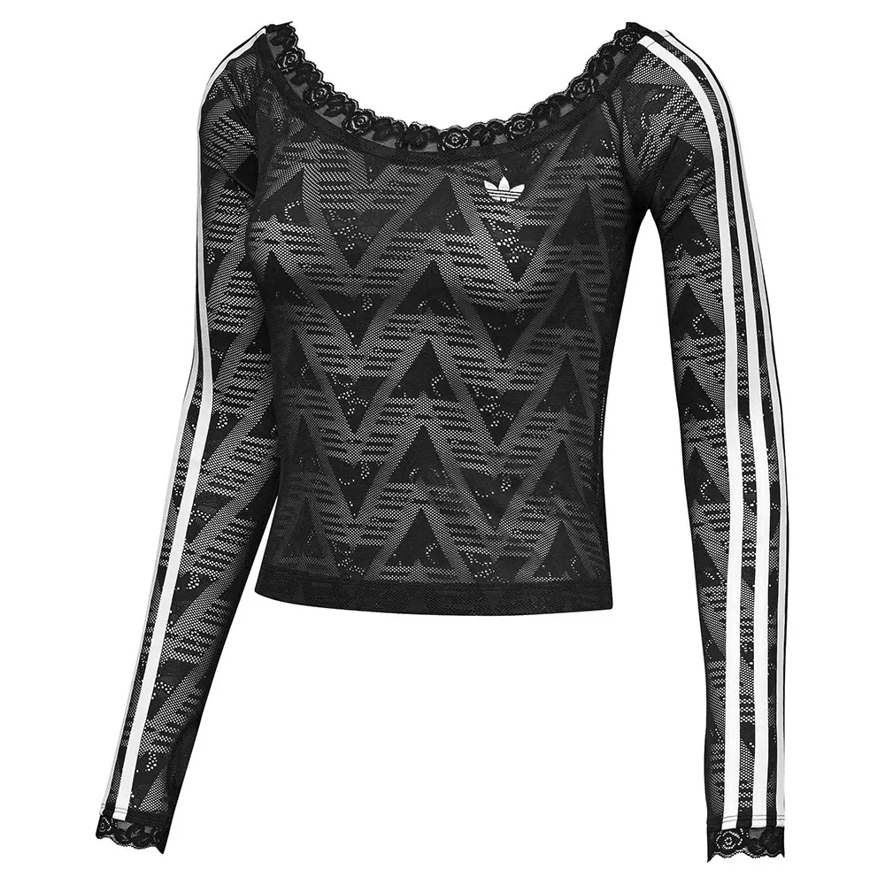 adidas Originals Lace Bardot long sleeve T-shirt