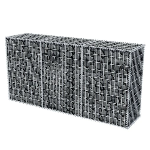NNEVL Gabion Basket Galvanised Steel 200x50x100 cm