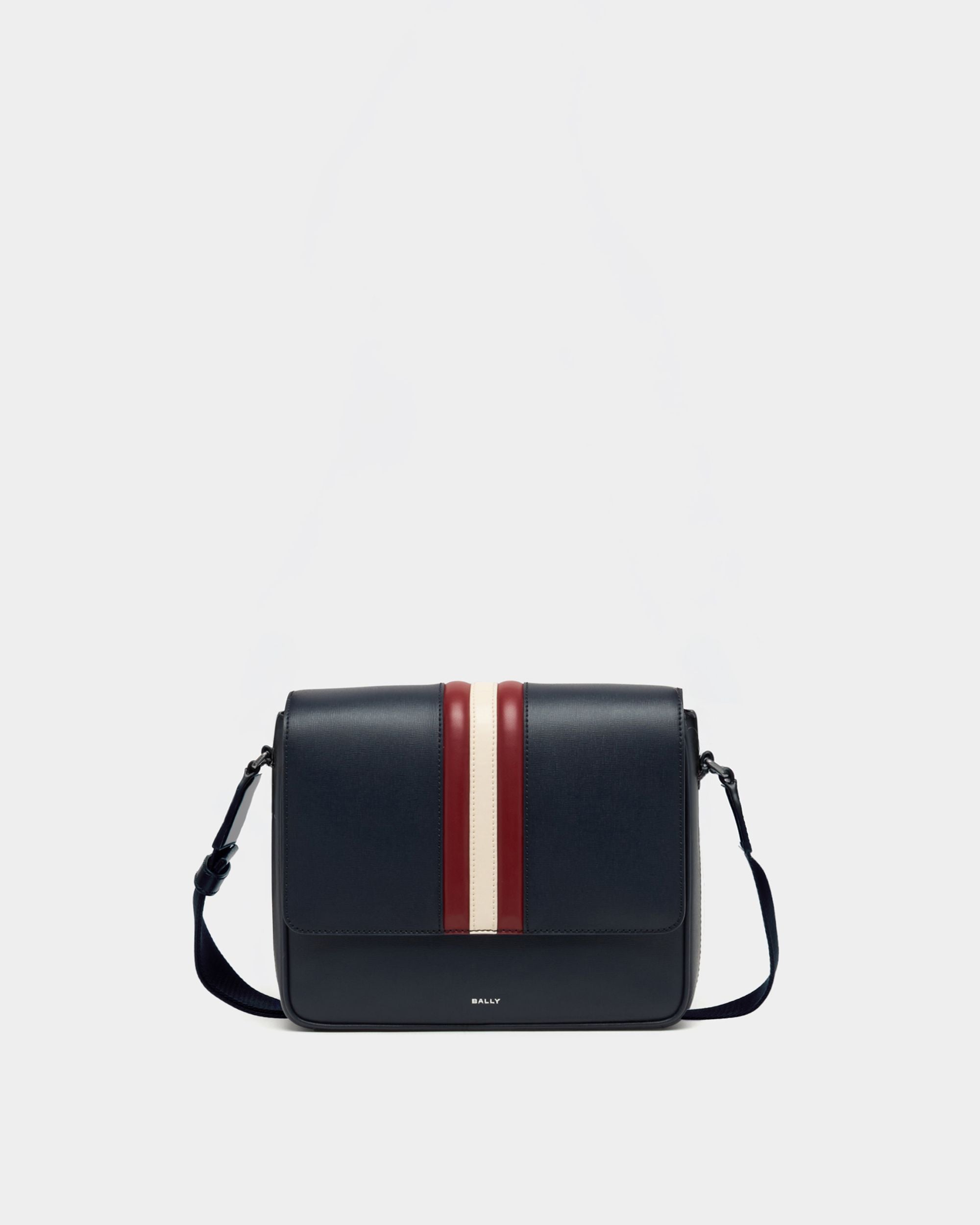 Umhängetasche Mythos aus recyceltem Leder in Navy Blue