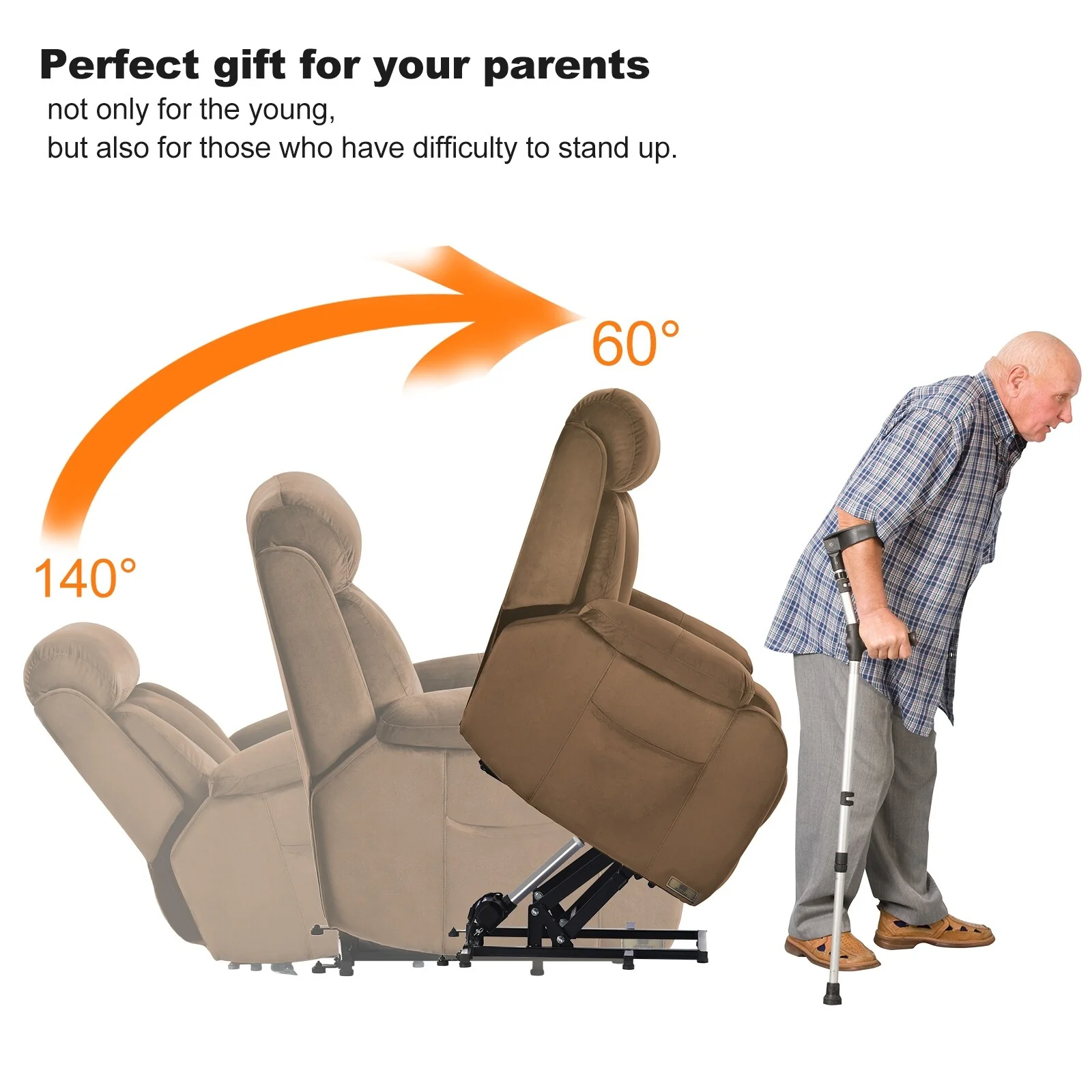 Recliner Chair for 330lbs Capacity, Wide Seat with Overstuffed Pillows, Remote Control and 180° Recline
