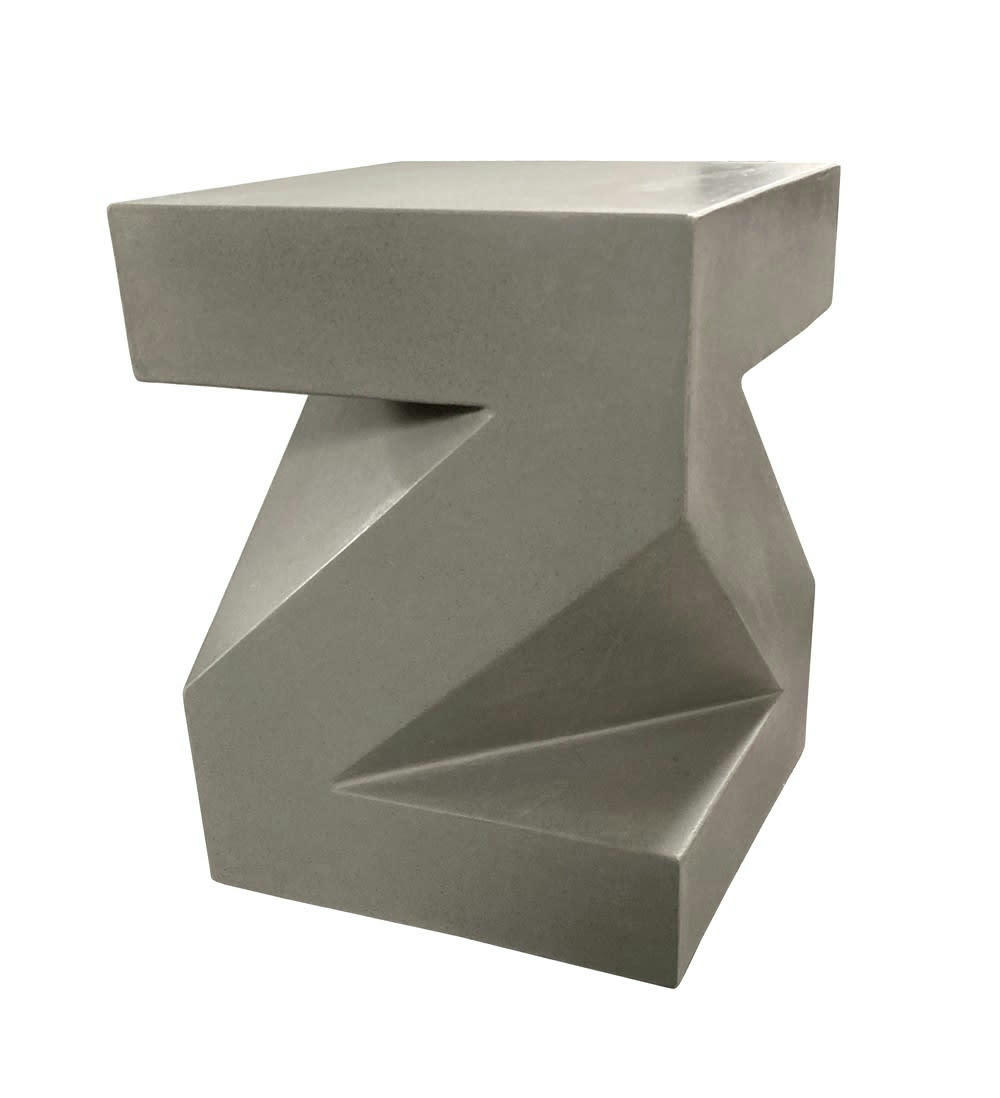 BETON - Table d'appoint Z en béton gris