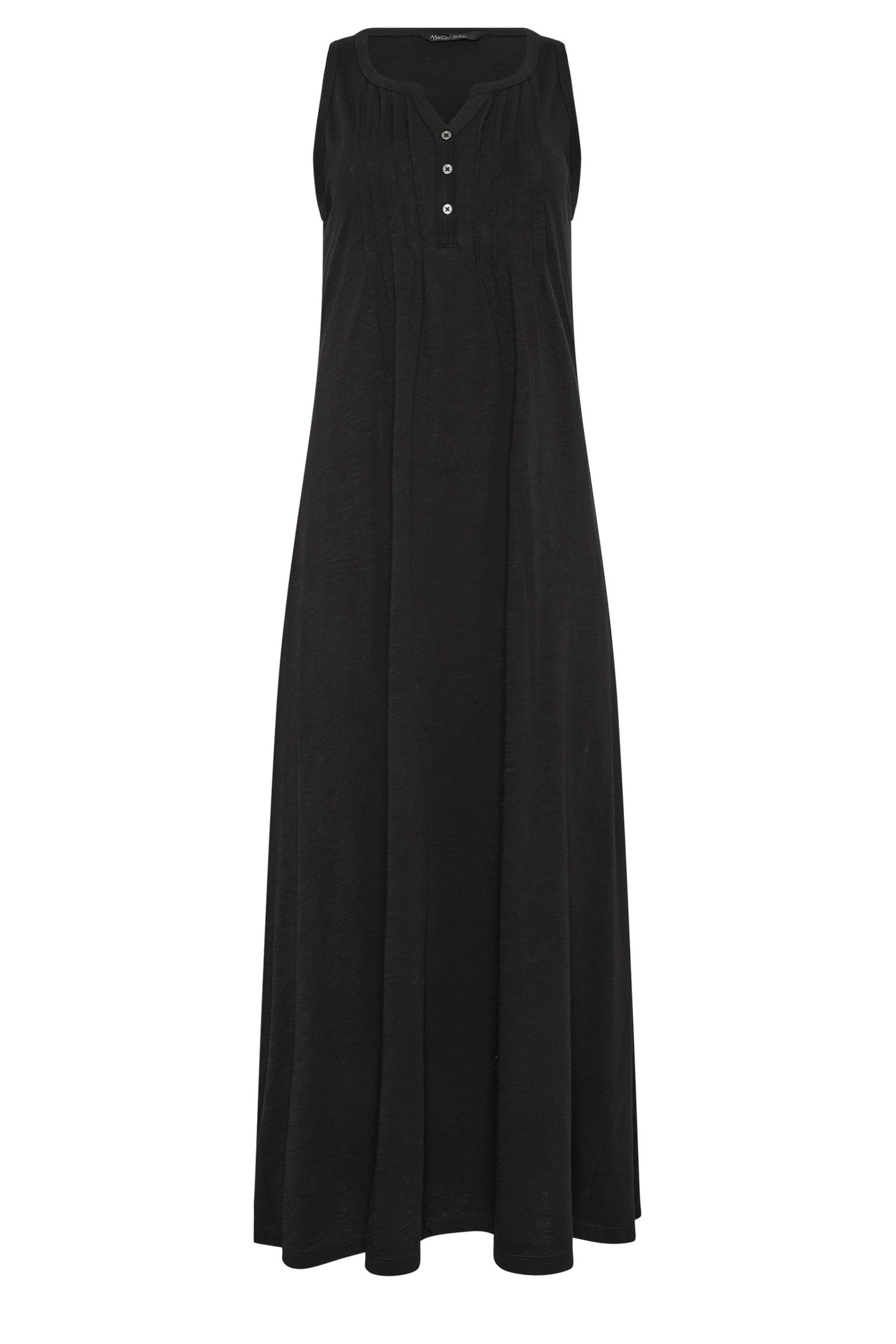 M&Co Petite Cotton Henley Maxi Dress