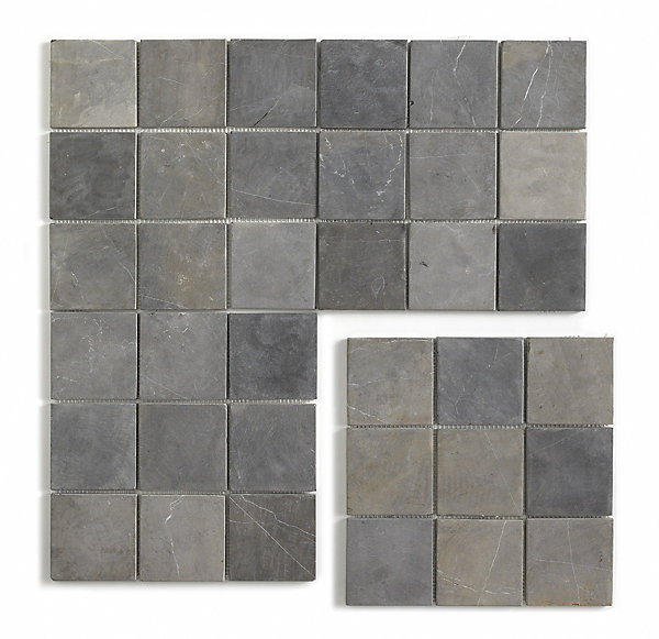 Carrelage mosaïque (Boite de 1m²) / Plaque de mosaïque mur et sol en marbre naturel coloris Gris argent - 30 x 30 cm