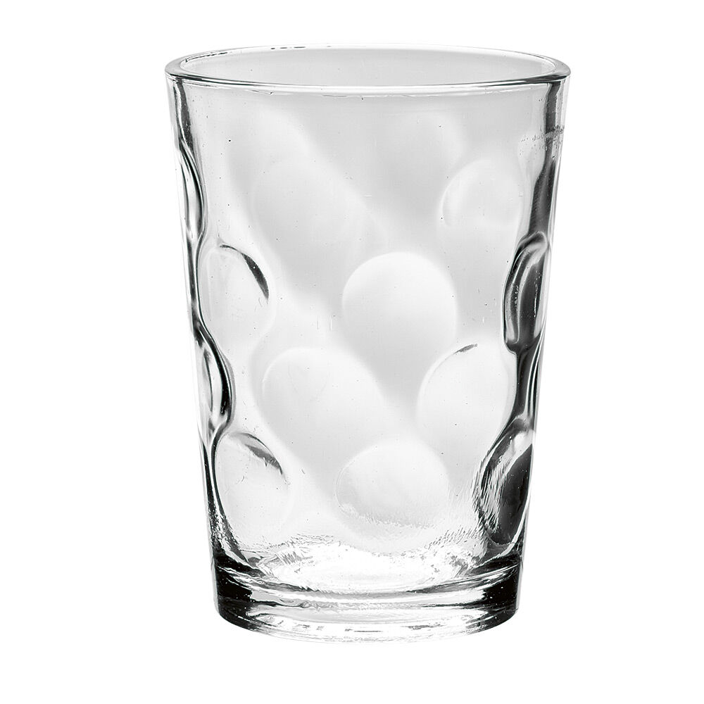 Gobelet verre motif embossé transparent 20 cl x8