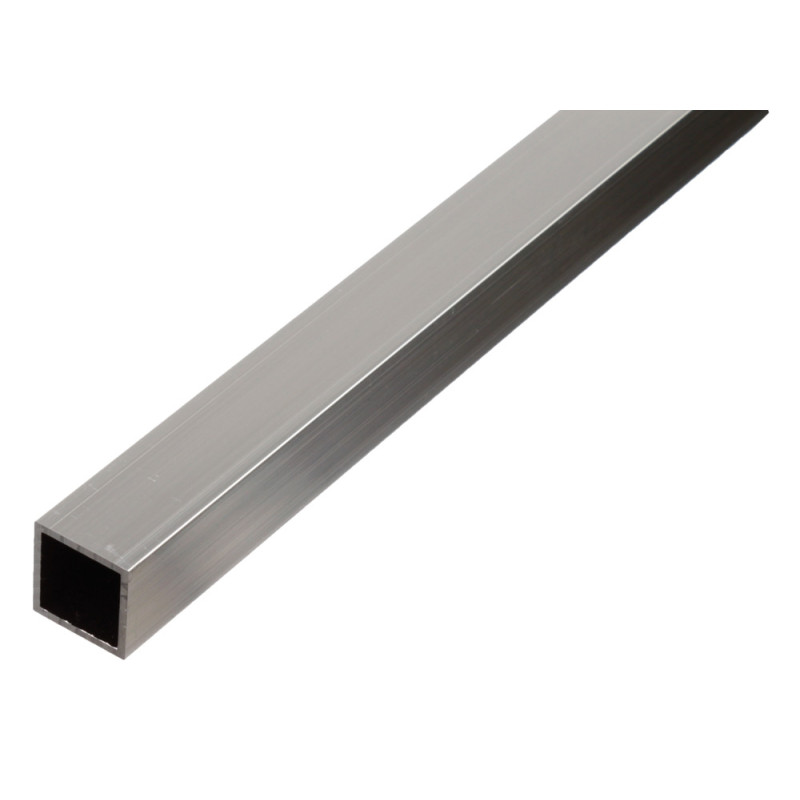Tube carré en aluminium 20 x 20 x 1,5 mm 1 m ALBERTS