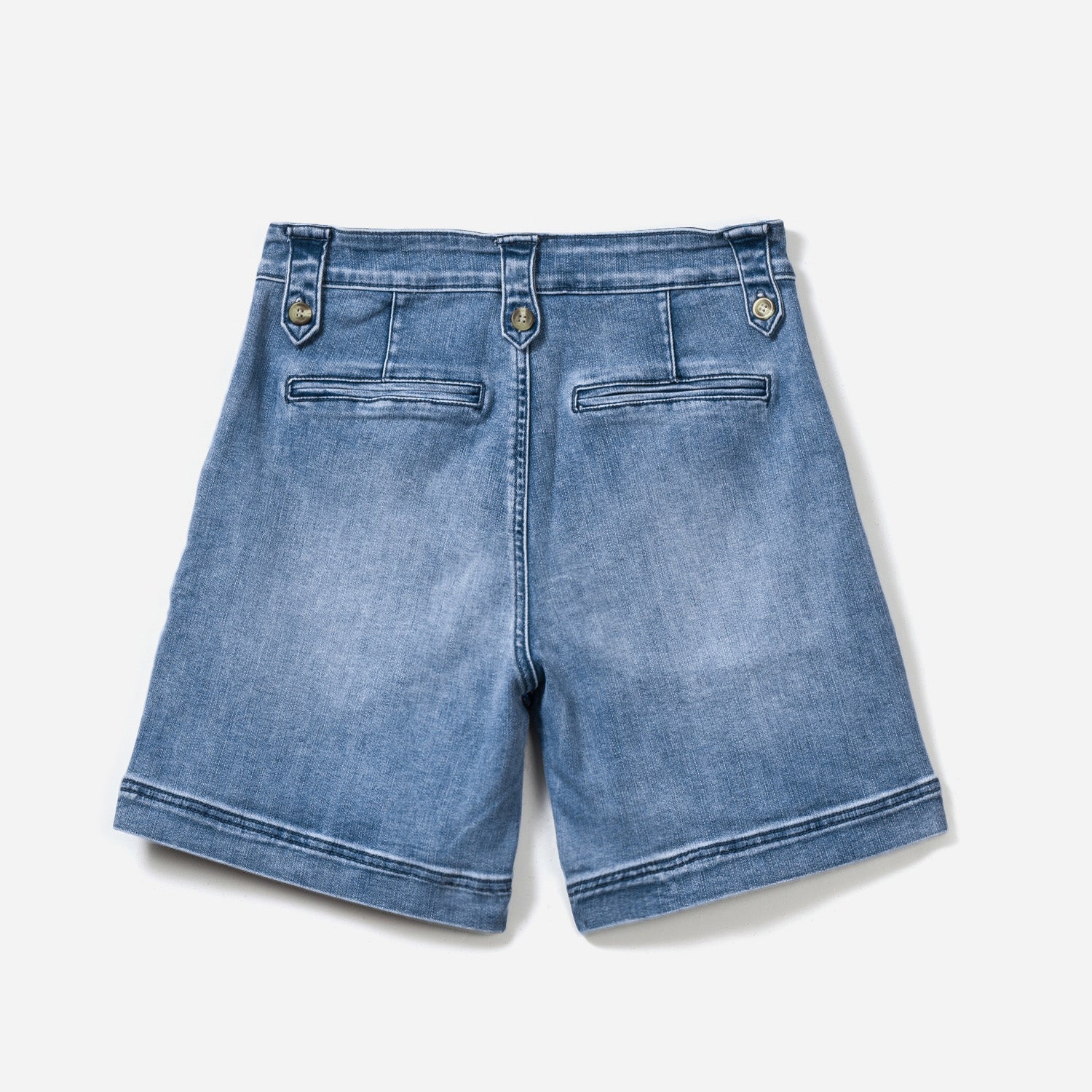 Short en jean bleu maxi poches